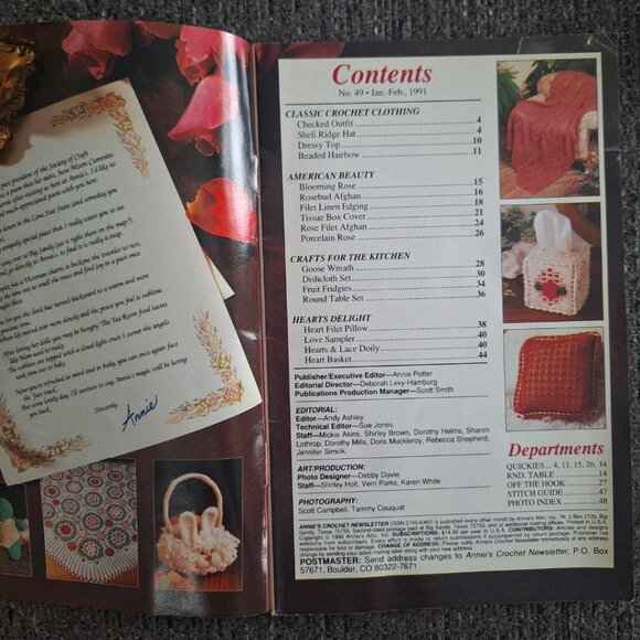 Annies‎ Crochet Newsletter 1991 Afghan Needle Work No 48 Crafts Goose Lace Doily - Picture 5 of 10